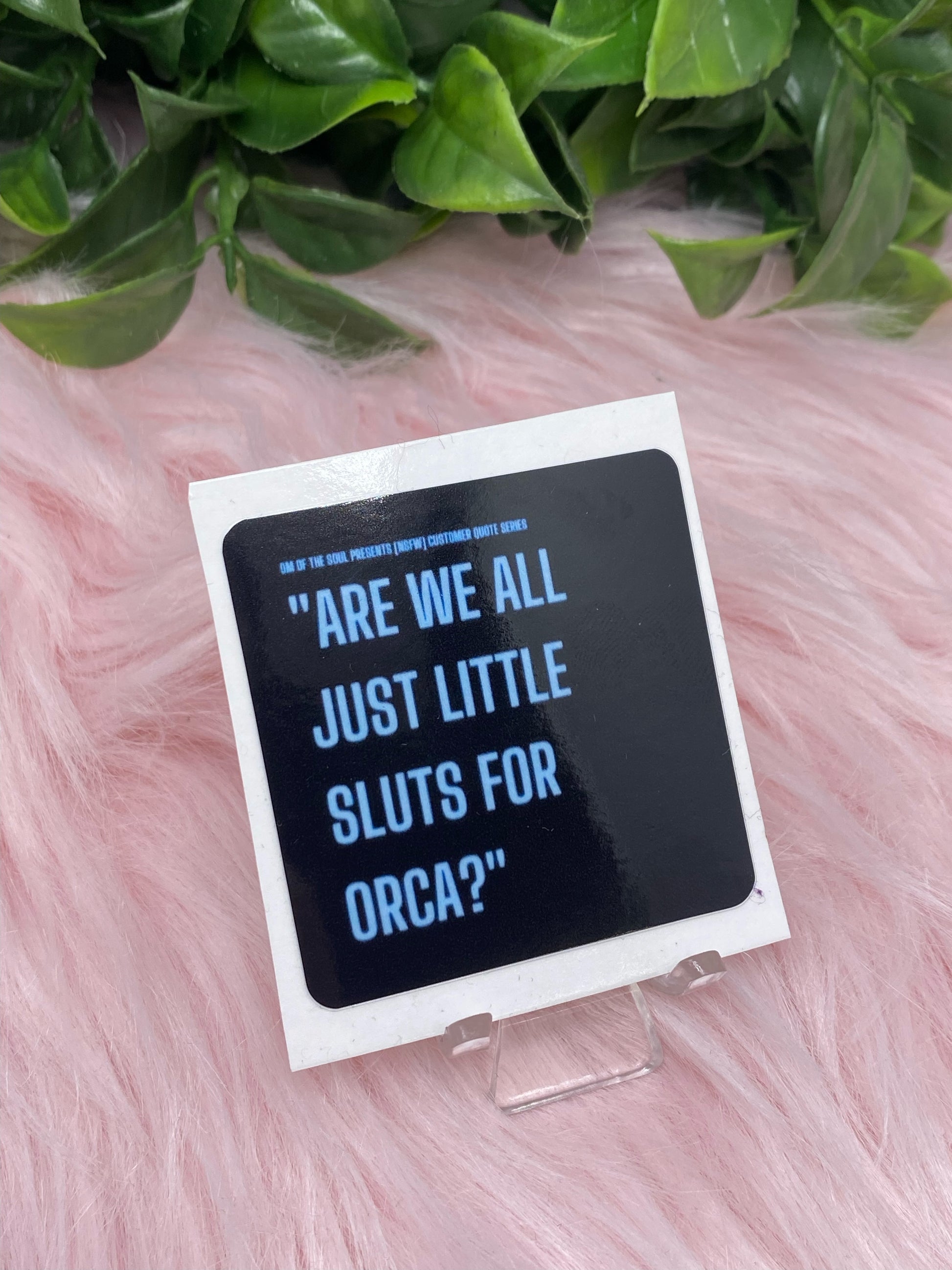 R-rated customer quote stickers - OM of the Soul